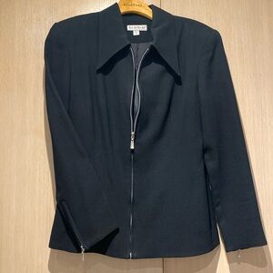 Bebe 90’s wide collar silver zip size 6 blazer